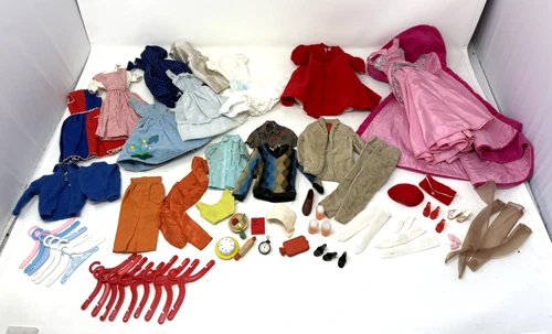 Vintage Barbie 1960s Clothing Outfits Shoes Hangers Accessories Ken Lot READ