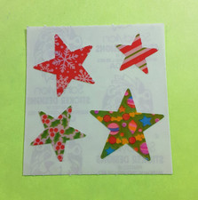 vintage 80's Sandylion pearly patterned stars sticker module