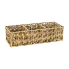 Image of Woven Basket Organization Rustic Container Storage Rectangular Box for Cupboards