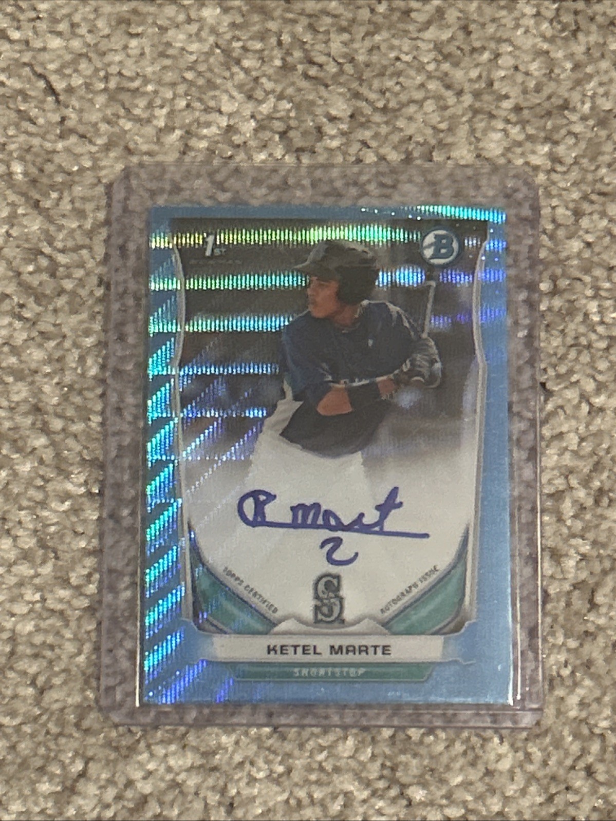 2014 Bowman Chrome Baseball Blue Wave Autograph #BCAP-KM Ketel Marte No 9 of 50