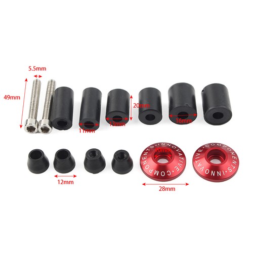 Kit de tapones de tapa de empuñaduras de manillar de pesas de extremo de manillar de 7/8"" para moto de tierra azul - Imagen 9 de 9