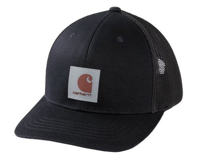 Carhartt Cap Logo Patch  Trucker einfarbig Grau oder Schwarz stylistisch 105216