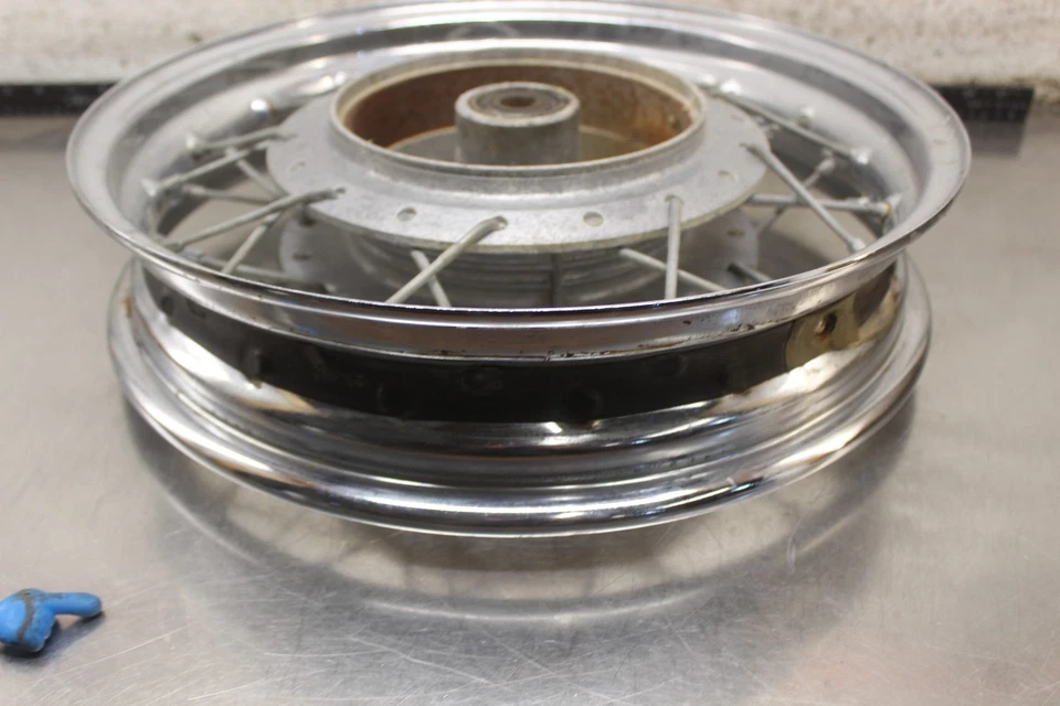 1987 Suzuki Savage 650 LS650 REAR BACK WHEEL RIM 15X2.75 (ROW 2) - Image 2 of 4