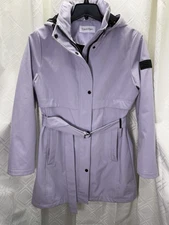 Calvin Klein Lavender Womens Quality Rain Windbreaker Coat Jacket Size Med - EUC