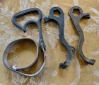 VINTAGE 2 BRASS FIRE HYDRANT WRENCHES & OAKLAND FIRE HOSE UTILITY LADDER — photo 1