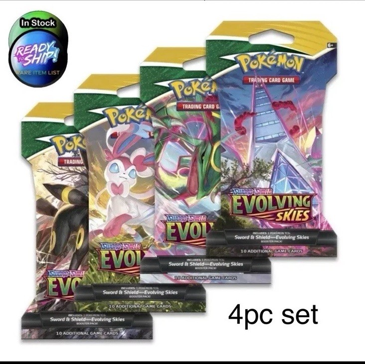海外版　ポケモンカード　EVOLVING SKIES 4パック セット ポケモン - ポケモンカード 英語版 evolving skies 4パック 海外