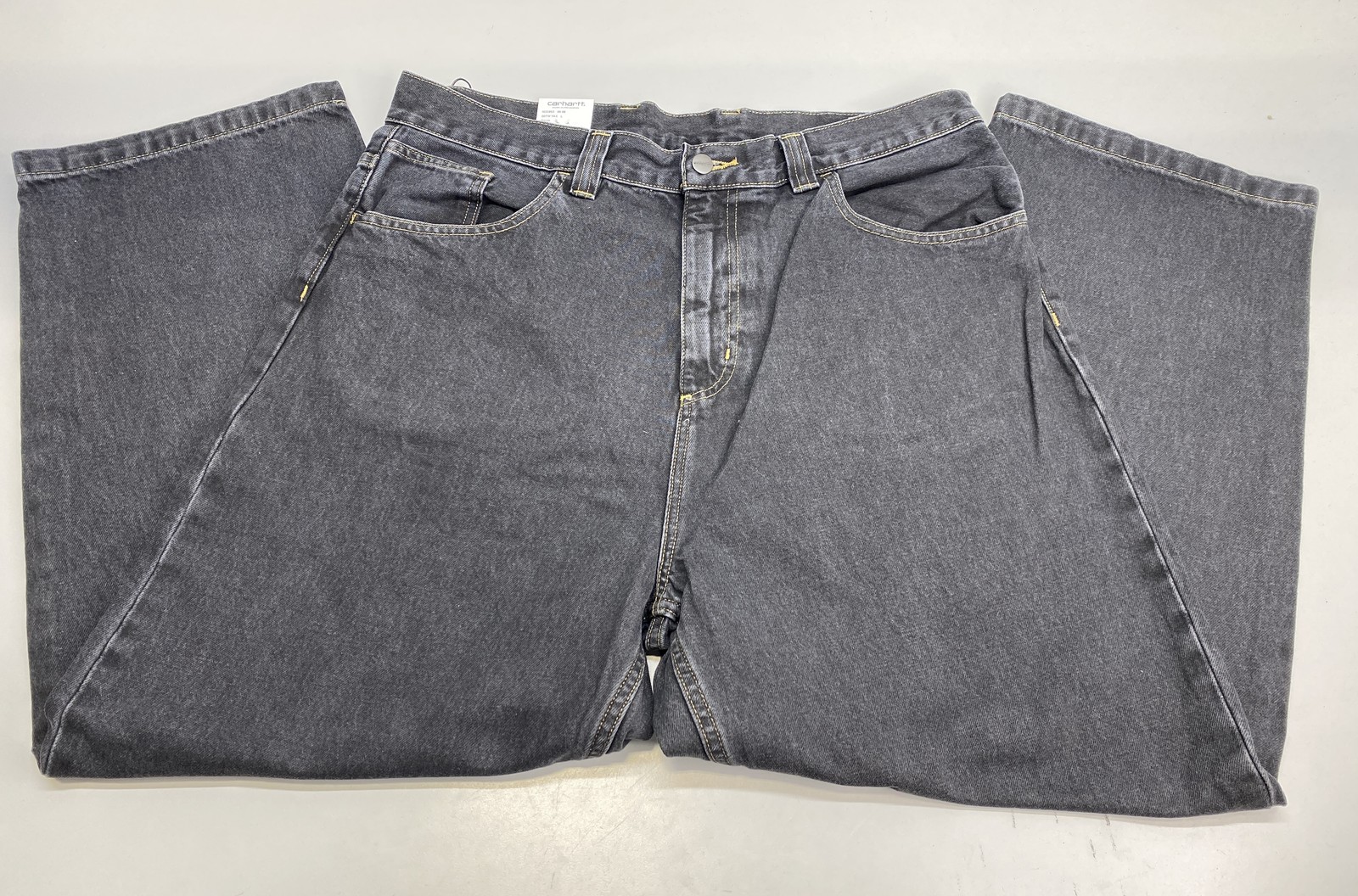 Carhartt WIP Mens Jean Black Stone Washed Size L Brandon Cotton Smith Denim
