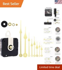Complete DIY Clock Movement Kit - Quartz Mechanism with Luxurious Gold Hands