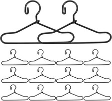 Miniature Doll Clothes Hangers 55 Pcs Metal Black 1.57" 40mm Mini Clothing