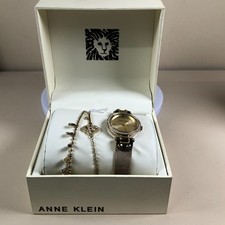 Anne Klein Women AK/3424 Dress Pave Bezel Gold Milanese Quartz Analog Watch 7"