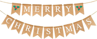 Leinen Merry Christmas Girlande, Weihnachtsdeko Girlande Buchstaben, Weihnachten