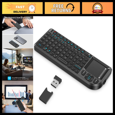 Ultra-Thin Mini Bluetooth Keyboard with Touchpad, Wireless Portable for PC/Table