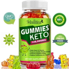 Keto BHB Gummies Ketone Advanced Weight Loss Fat Burner Dietary Supplement Caps