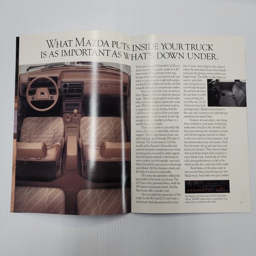 1990 Mazda Truck Brochure 4x4 Pickup SE-5 Cab Plus Dealer Sales Catalog - Picture 4 of 8