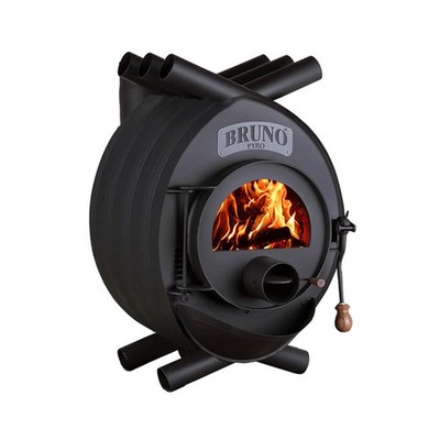 Werkstattofen Bruno Pyro I 13 kW Kaminofen ohne Untergestell schwarz Stahl A