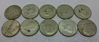 (Lot 35) 1965-69 40% Silver Kennedy Half Dollar Lot Of 10 Halves