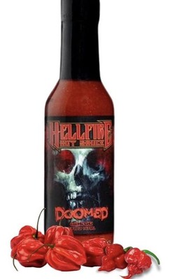 Hellfire Doomed Hot Sauce, Hottest Sauce in the World, Spiked with 6.66 Million