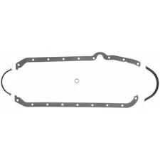 Fel Pro Oil Pan Gasket Set 1803; .094 in. Rubber/Fiber for 75-79 SBC Thick Seal