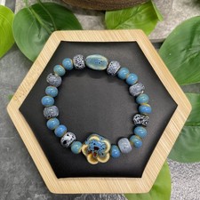 Handmade Ceramic Bead Beaded Stackable 6 Plus Stretch Bracelet New B6