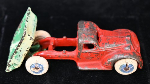 Antique Arcade Cast Iron Toy Dump Truck Rubber Tires 4¼" USA - Picture 8 of 14