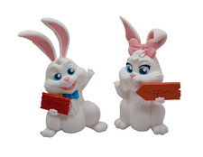 Oster Deko Figuren Osterhasen Pärchen Osterdekoration 22cm 2er Pack Hasen Easter