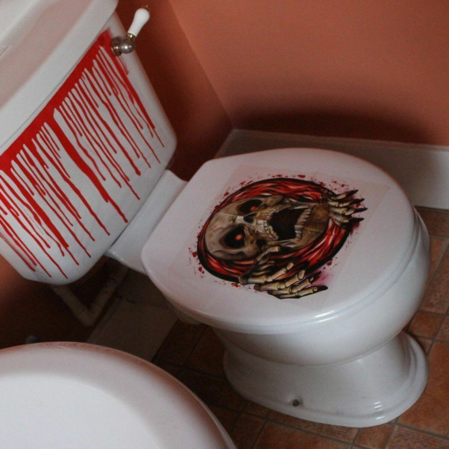 Premier Halloween Toilet Seat Cover Monster Scary Horror