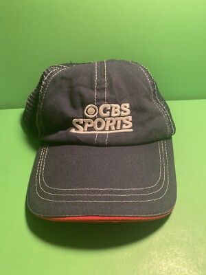 CBS Sports Network Black Red Mesh Truckers Snapback Adjustable Hat Cap Employee