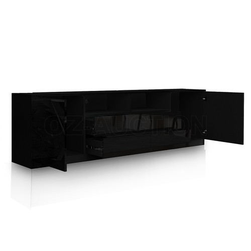 Modern TV Stand Entertainment Side Unit 2 Doors Wooden Storage Cabinet Furniture - Picture 26 of 84