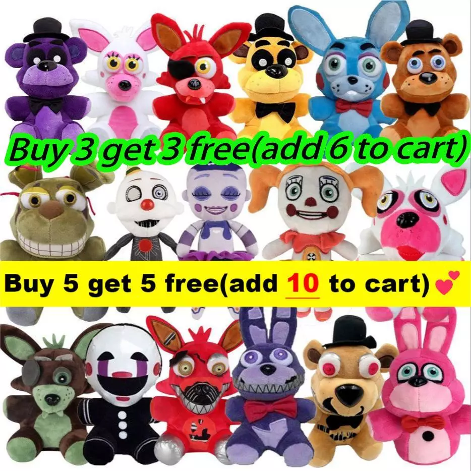 PRETTY】 18-25cm Five Nights At Freddy's 4 FNAF Freddy Fazbear Bear Plush  Toys Doll