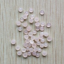 Wholesale 100pcs 4mm Natural Rose Quartz Stone Round Cab Cabochon DIY Jewelry