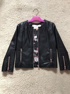 ted baker leather jacket pink