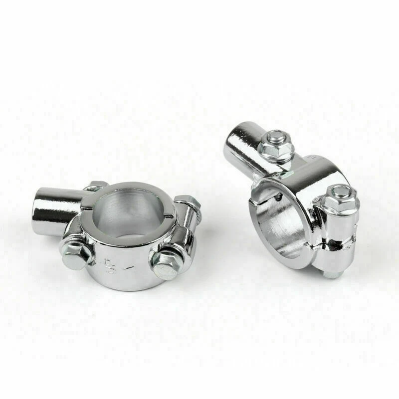 Motorcycle 1" 25mm HandleBar 10MM Thread Mirror Mount Holder Clamp Adapter US Foto 3 de 3