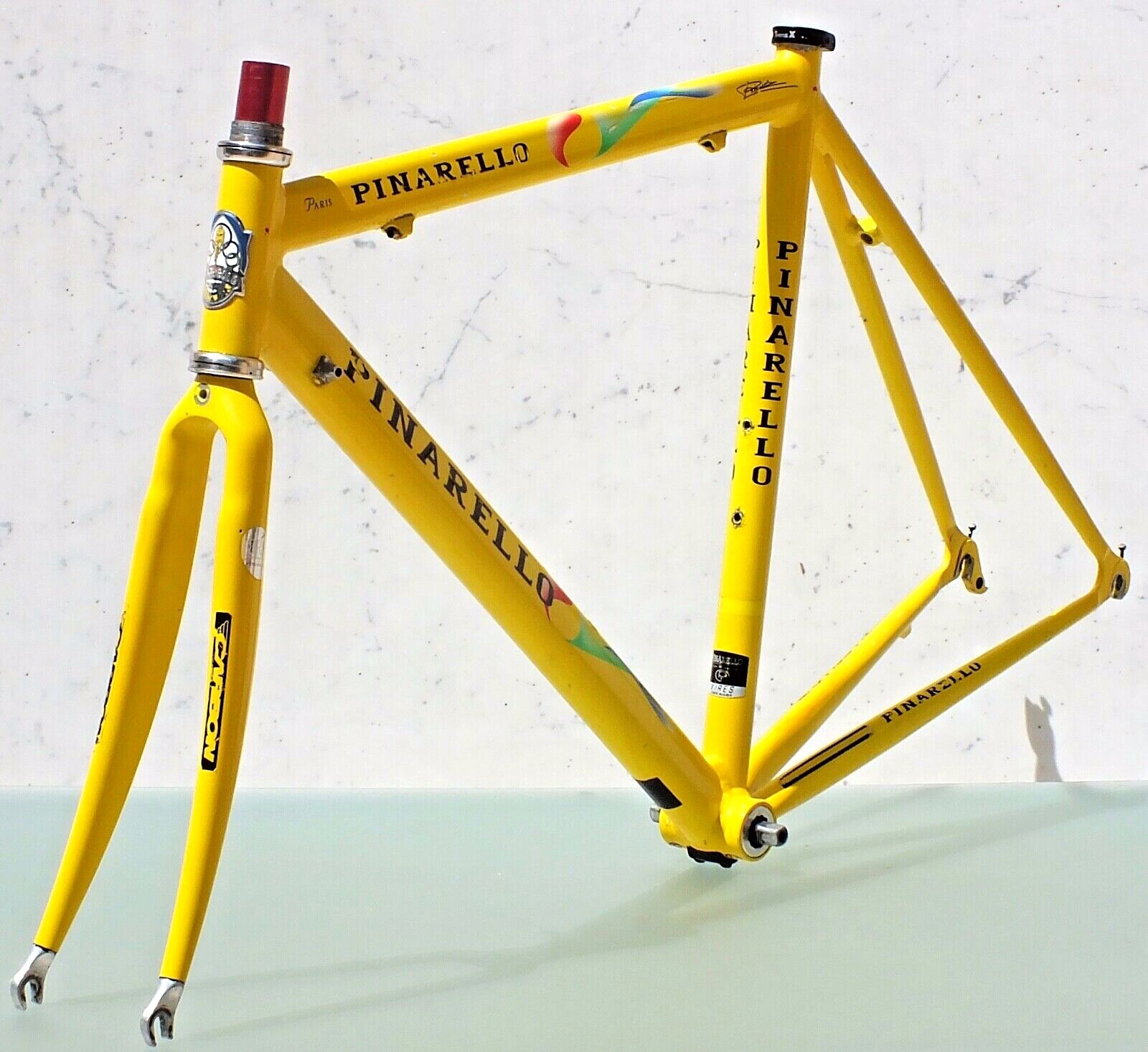 Pinarello cuadro de década de 2000 Pinarello's París extralimitación Aleación Campa Hs 7003 BB Pinarello cuadro de década de 2000 Pinarello's París extralimitación Aleación Campa Hs 7003 BB