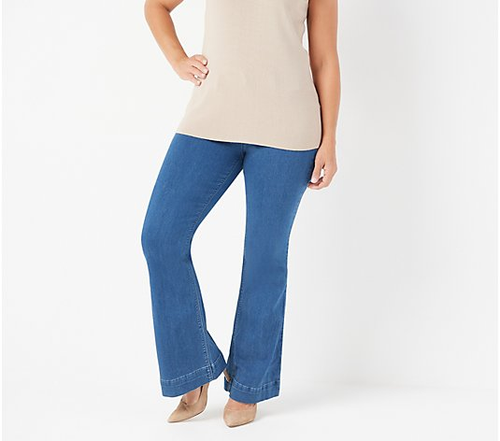 Laurie Felt Silky Denim Flare Pull-On 