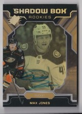 2019-20 SPx Shadow Box Gold Rookie Max Jones RC Auto /150 Anaheim Ducks #S-MJ