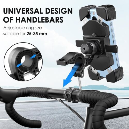 Estralia Bike Phone Holder, Motorcycle Mount, Detachable. 360° Rotatable. - Picture 3 of 6