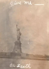 RPPC WWI Liberty Or Death Real Photo Postcard