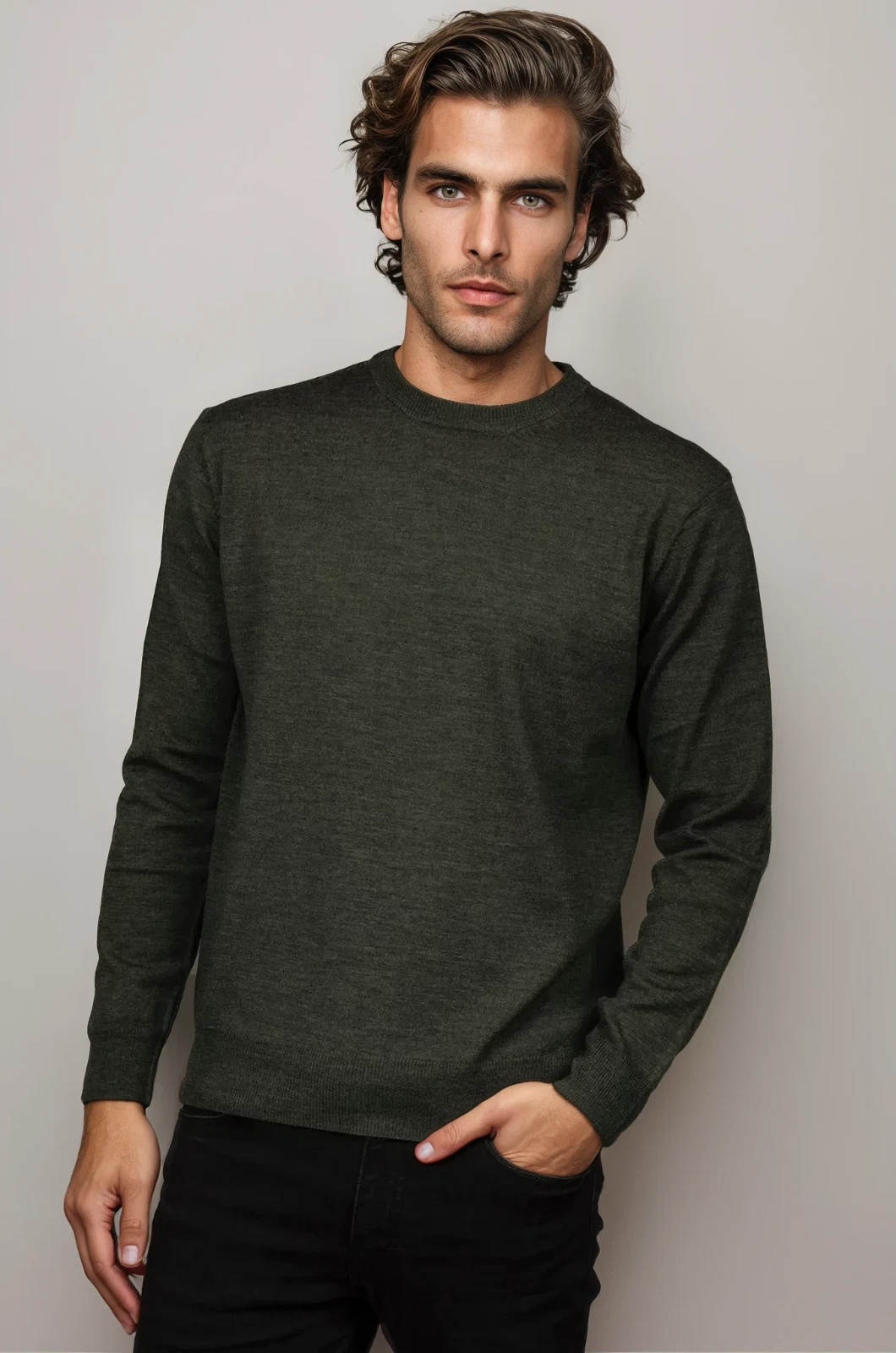 Olive Green Ansett Australia Fine Weight Merino Wool Crew Neck Jumper Sweater
Opens in a new window