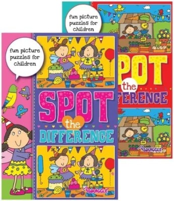 Set Of 2 x A4 Spot The Difference Puzzle Books Children's Kids Learning Activity