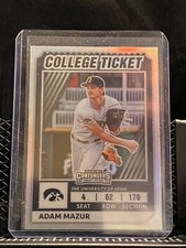 Adam Mazur 2022 Elite Extra College Ticket Holo #28 Iowa Hawkeyes