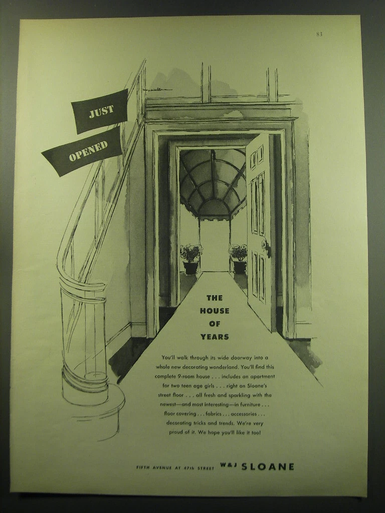 1949 W J Sloane Furniture Ad The House of Years eBay