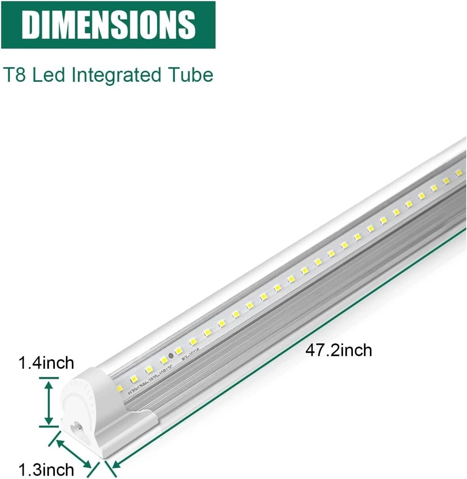 10 Pack LED Shop Light 4FT 42W 5000K Daylight White Linkable Integrated Fixture - Image 4 of 4