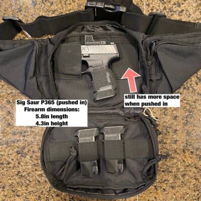 Tactical Waist Bag Concealed Gun Carry Pouch Pistol Holster Fanny Pack