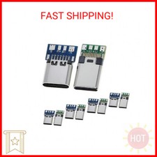 10PCS USB 3.1 Type C Connector 24 Pins Male Female Plug Socket Receptacle Adapte