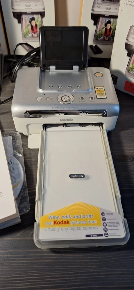 Kodak EasyShare Photo Printer 500 With Color Cartridges And Photo Paper Refills