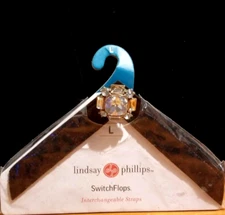 **NEW Lindsay Phillips Switch Flips Large Glass Rhinestones Animal Print Sz L**