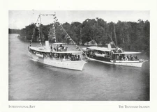 *NY Postcard-"STEAMERS/Castanet (Left) /Captain Village" *Thousand Islands {C197