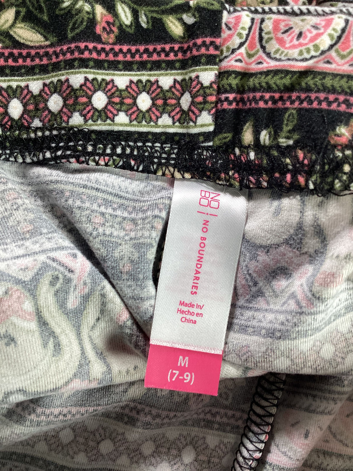 Womens No Boundaries Multicolor Pattern Wide Leg … - image 3