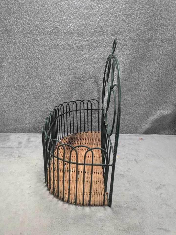 Vintage Apple Basket Metal Rustic Decor Country Farmhouse Hanging Basket 9” Tall - Image 2 of 4
