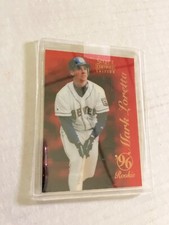 Milwaukee brewers mark Loretta 1996 red certified rookie baseball card cscan